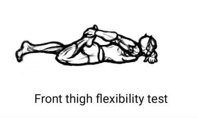 front thigh flexibility test